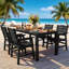 Ensembles de salle à manger d'extérieur toutes saisons 5 pièces avec trou pour parasol et structure en aluminium pour l'extérieur Cour arrière / porche / terrasse, 1 table 4 chaises-123192657