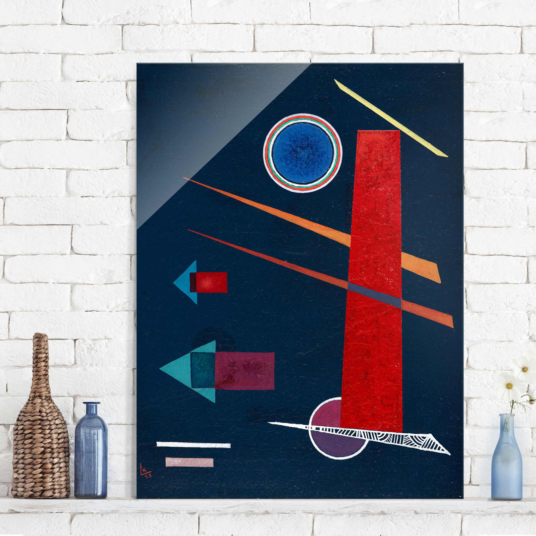 Glasbild Mighty Red von Wassily Kandinsky