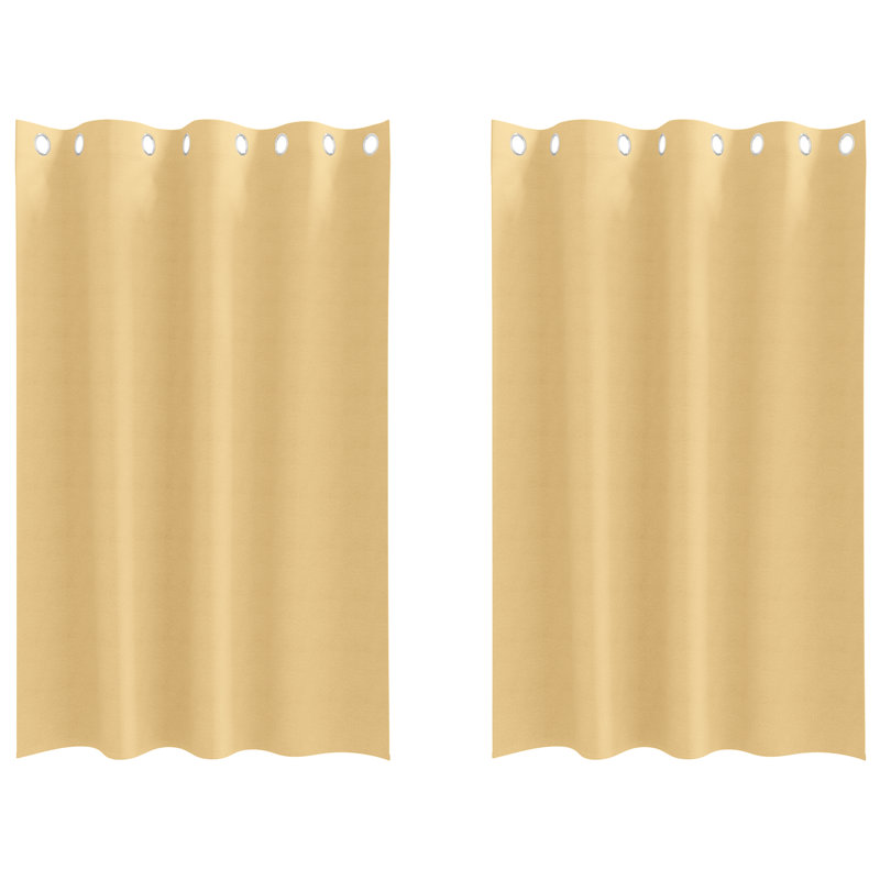 Tacorian Curtain Pair, Beige, 140cm Width x 175cm Drop