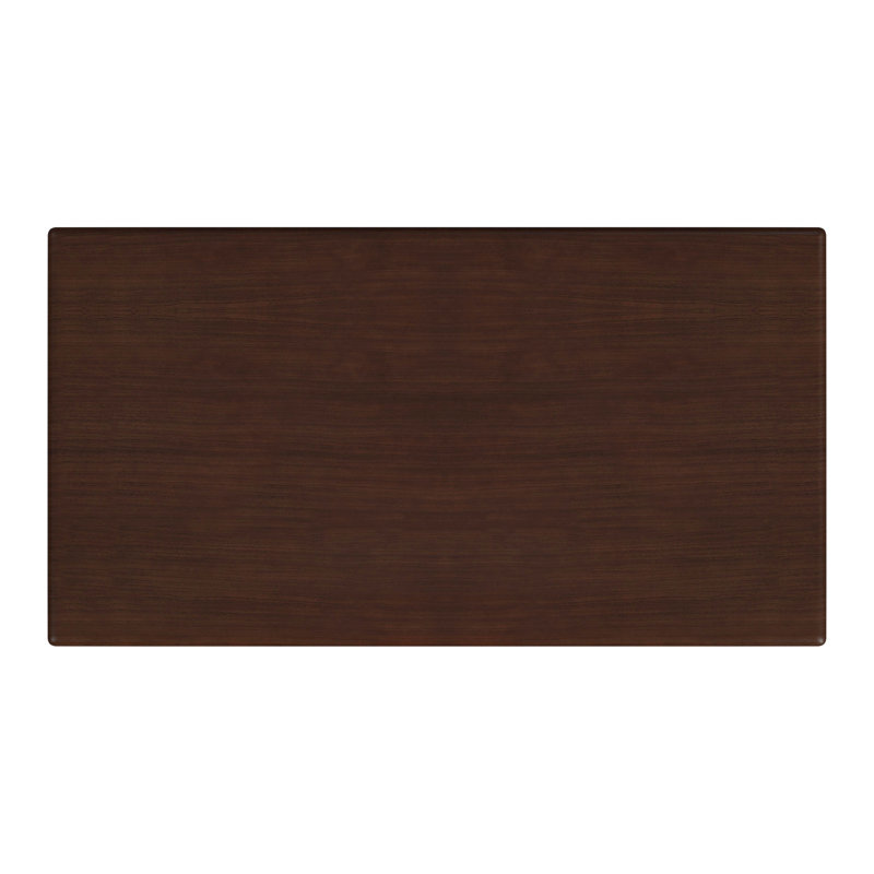 Soleil 74 in. W Rectangular Wood Panel Dining Table, Dark Brown