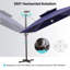 Parasol en porte-à-faux pour terrasse 11 pi x 11 pi à lumières solaires DEL sans base lestée-347440104