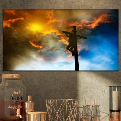 Reproduction d’art graphique sur toile tendue « jesus on the cross »