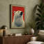 Polar Bear with Red Star Retro - Wrapped Canvas-1871935726-1871935718