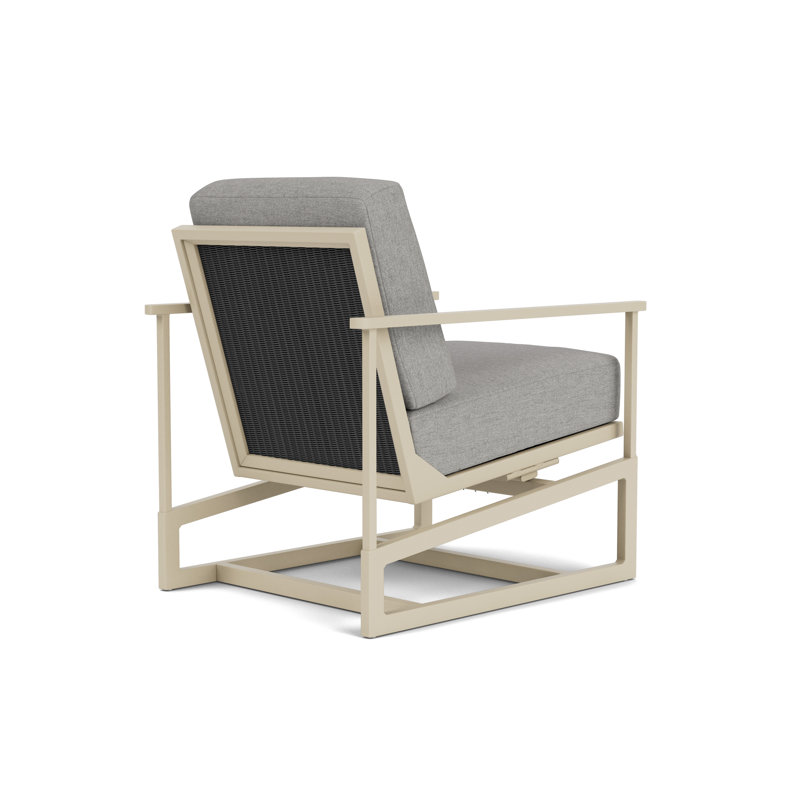 Summit Outdoor Rocker Chair, White, Demo Stone, Linen