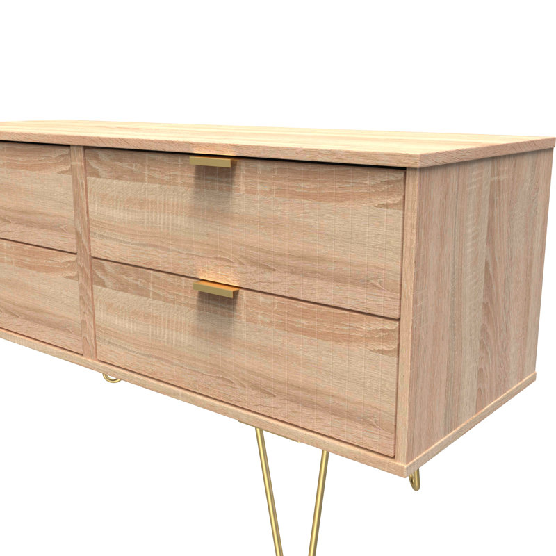 Beranda 115cm W 4 - Drawer Chest of Drawers, Bardolino Oak
