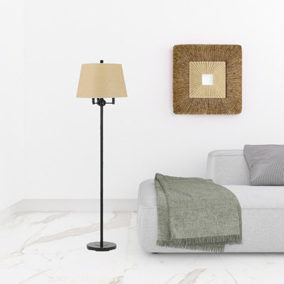 Lampe sur pied 62 "à forme traditionnelle avec abat-jour carré 62"