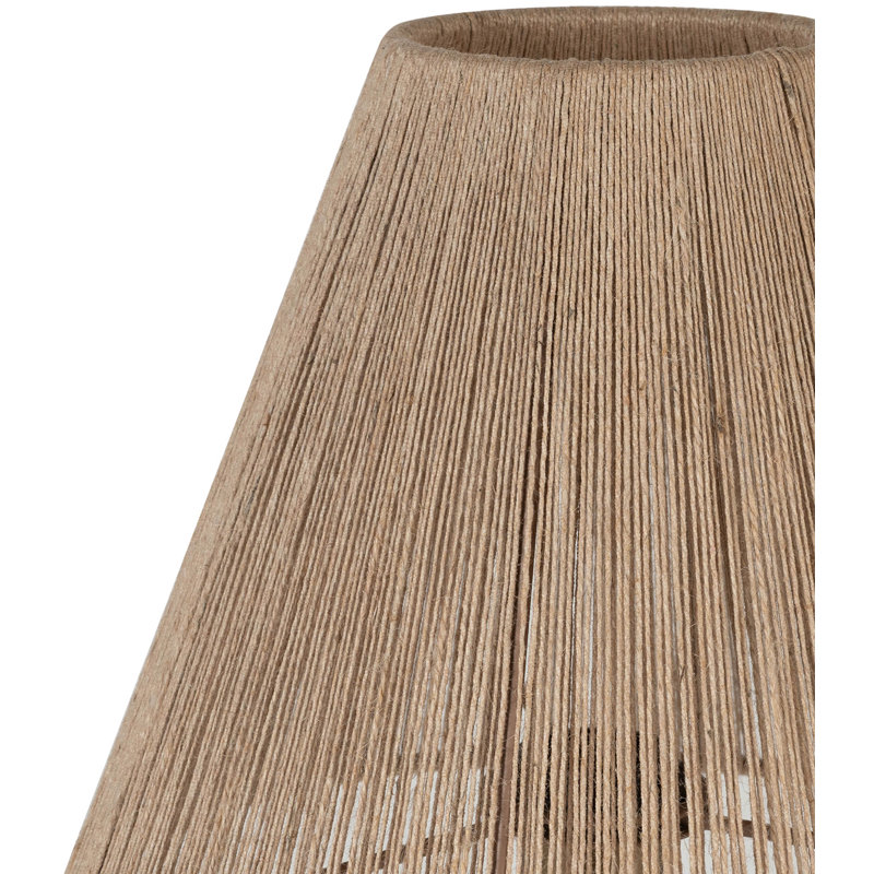 Lampe de table Lavonia, Pierre, Travertin, Jute