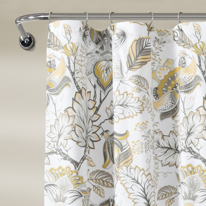 Rideau de douche Lynth Decor Cynthia Jacobean, Jaune