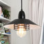 Luminaire suspendu noir Farmhouse | Cage à ressort réglable pour îlot de cuisine
