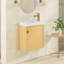 Meuble-lavabo mural simple 18,5 po avec plateau en résine-1792214418