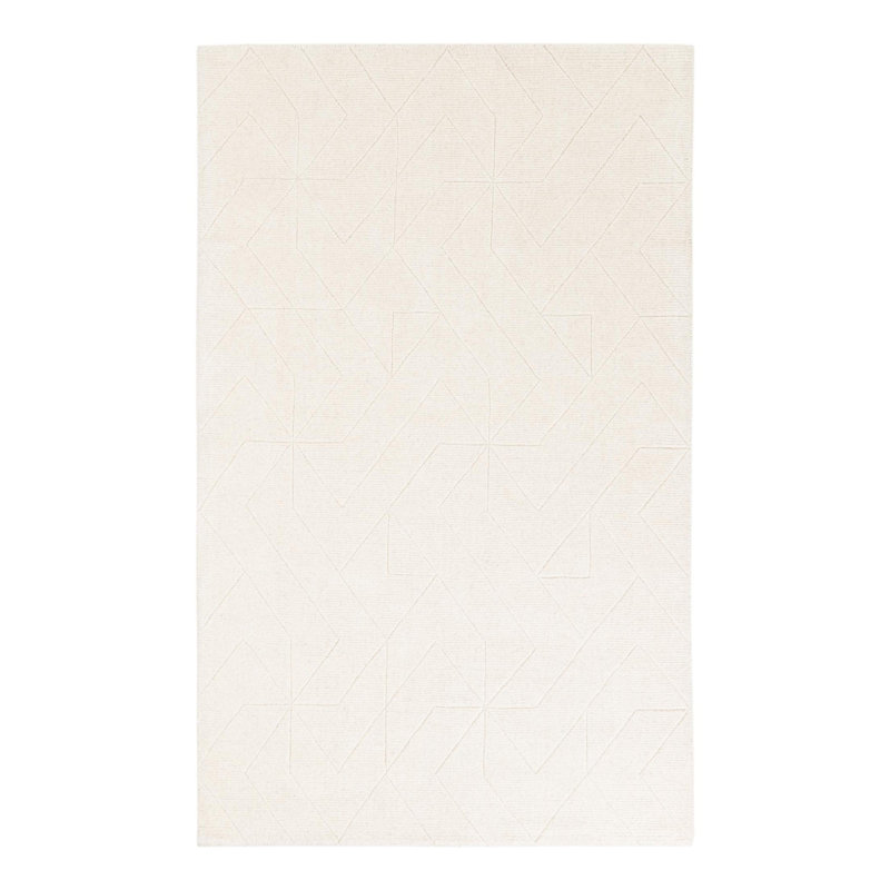 Cyndle Hand-Tufted Wool Geometric Area Rug, Rectangle 5'1" x 8'