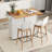 Rolling Kitchen Island Kitchen Island Cart With Drop Leaf Trash Can Cabinet-1795548888