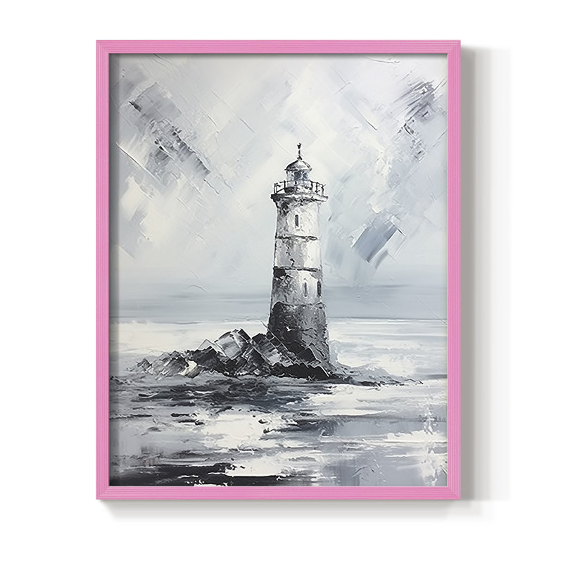 NAUTICAL Series Dxxv, reproduction encadrée - bois massif, H 11 po x l 9 po, Rose