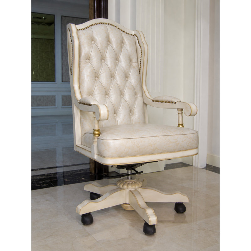 Fauteuil de direction en cuir véritable Denielle