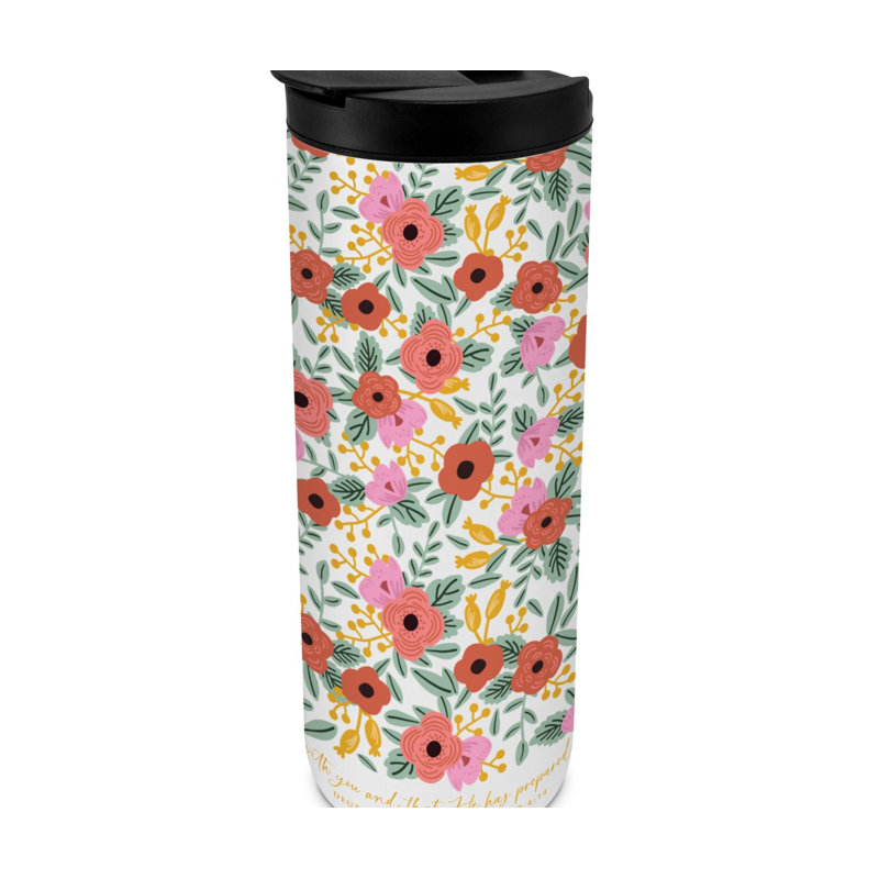 Gobelet floral confiant en toute confiance à Dieu
