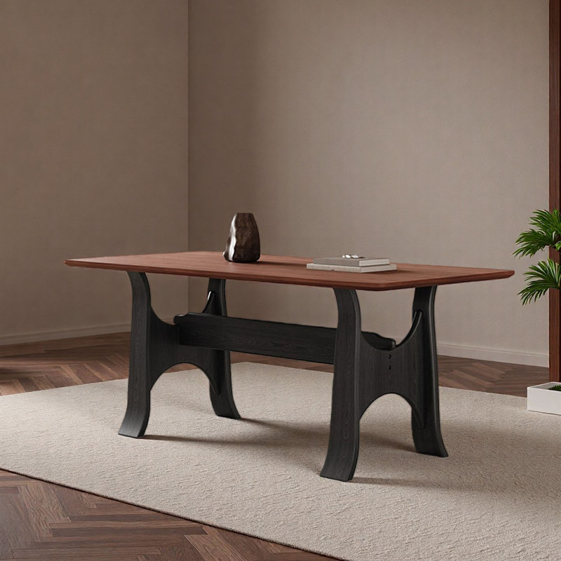 Mid-Century Style Solid Wood Dining Table, 29.5"H x 55.10"L x 31.5"W