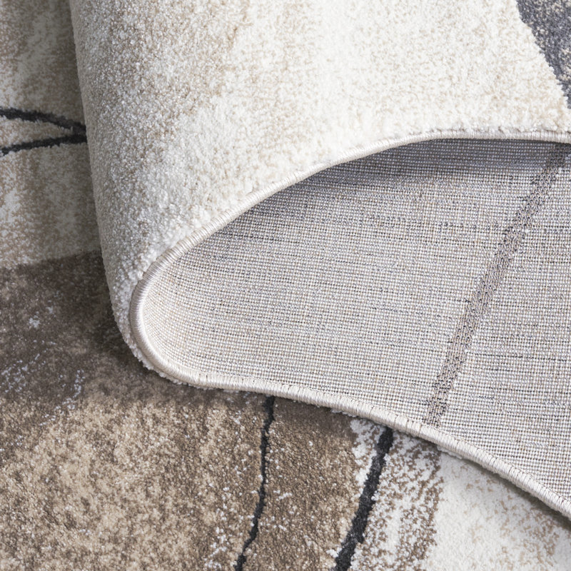 Tapis abstrait Contour 307 Performance, Nouveauté 5 pi 5 po x 7 pi 6 po