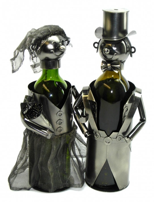 Tabletop Wine Bottle Rack in Silver