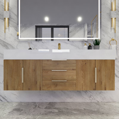 Glasgow 59'' Bathroom Vanity with Acrylic Top