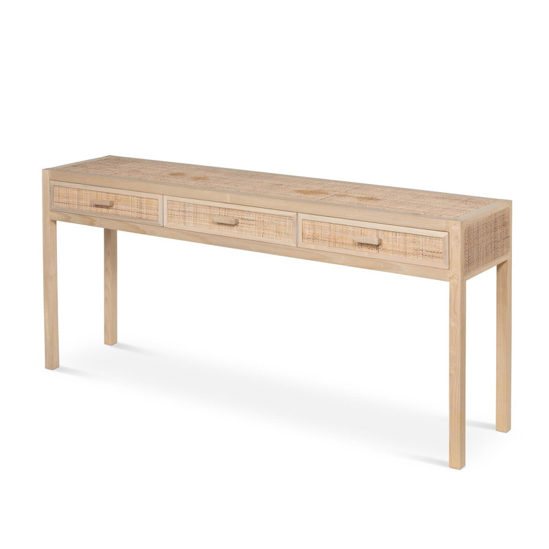 Coastal Cottage 71 " W Solid Wood Top Console Table