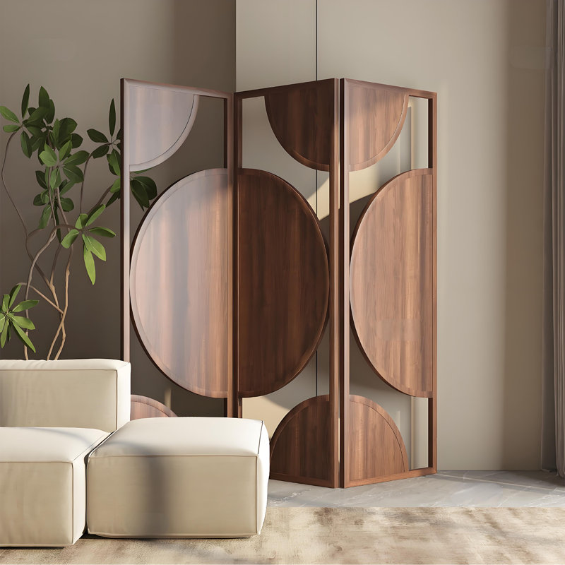 Cloison pliante 74,8 "H, Tanné, H 74,8 po x l 70,87 po x P 1,57 po