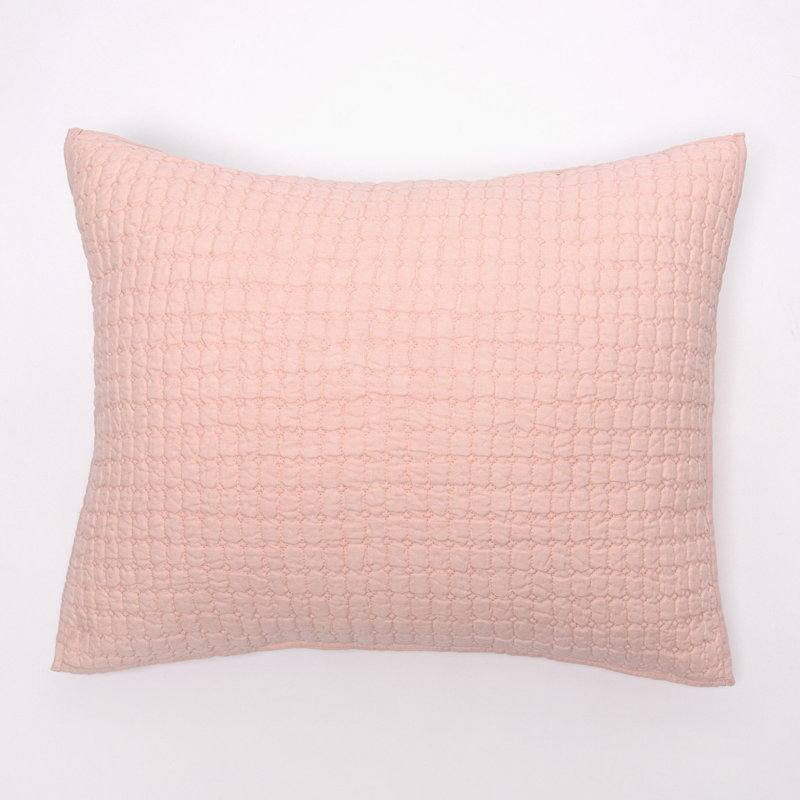 Bohannon Cotton Striped Sham - Standard, Standard, Pink