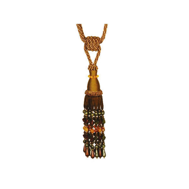 Roseann 100% Polyester Threads 2.5'' Curtain Tieback, Sage