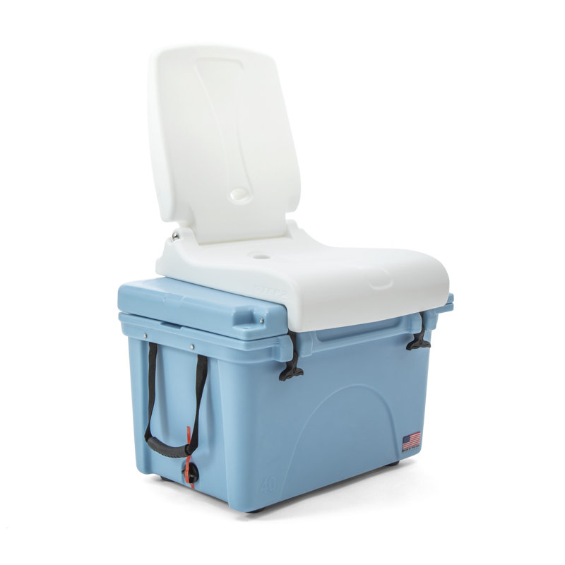 Siège rabattable Step2 - Le siège pliable et portable reste en place sur les bords de la piscine, les hayons, Blanc