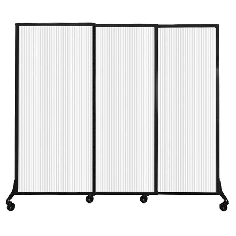 Cloison coulissante à 3 panneaux QuickWall, Opale, H 70 po x l 100 po