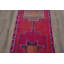 Tapis géométrique en laine rouge 35,4 x 144,9 pouces