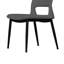 Ensemble de 2 chaises de salle à manger modernes et minimalistes en cuir PU gris, avec un dossier confortable, un support de pieds en métal, convenant aux restaurants, aux cuisines et aux bureaux.-993673420