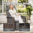 Serita Caeden Outdoor All-Weather PE Wicker Adjustable Reclining Lounge Chair With Cushions-2072068628