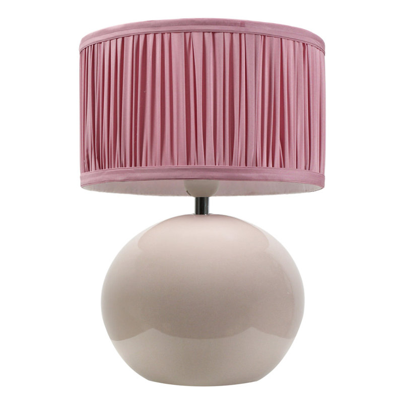 Daeqwon Ceramic Globe Lamp, Yes, Pink, Cream