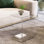 Table d'appoint moderne en forme de C en acrylique - Table de bout contemporaine transparente pour canapé, lit ou salon