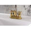Robinet de salle de bain central à 4 poignées à 3 trous à fixation sur le comptoir avec robinet escamotable en plastique Kingston Brass-25314372