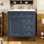 Meuble-lavabo de 30 po avec lavabo supérieur, meuble-lavabo moderne avec 2 tiroirs et tiroir escamotable, meuble-lavabo simple