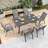6-Piece Outdoor Dining Chairs Set, Wide Ergonomic Seat, 350 Lbs Capacity, Waterproof & Rust-Resistant Teslin Fabric Metal Frame, Ideal For Patio, Garden, And Commercial Use-1023494028-1023494022