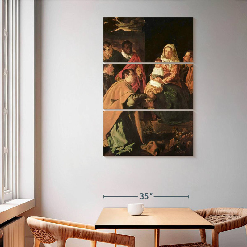 Leisha adoration des mages 1619, H 65 po x l 42 po
