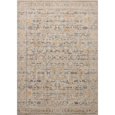 Tapis gris anthracite / abricot Loloi Forlini
