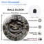 Horloge murale avec fond abstrait bleu sarcelle - Horloge murale moderne en verre 12 po
