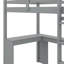Structure de lit mezzanine avec tablettes et échelle pour garde-robe de bureau en L-1603929591-1603929584