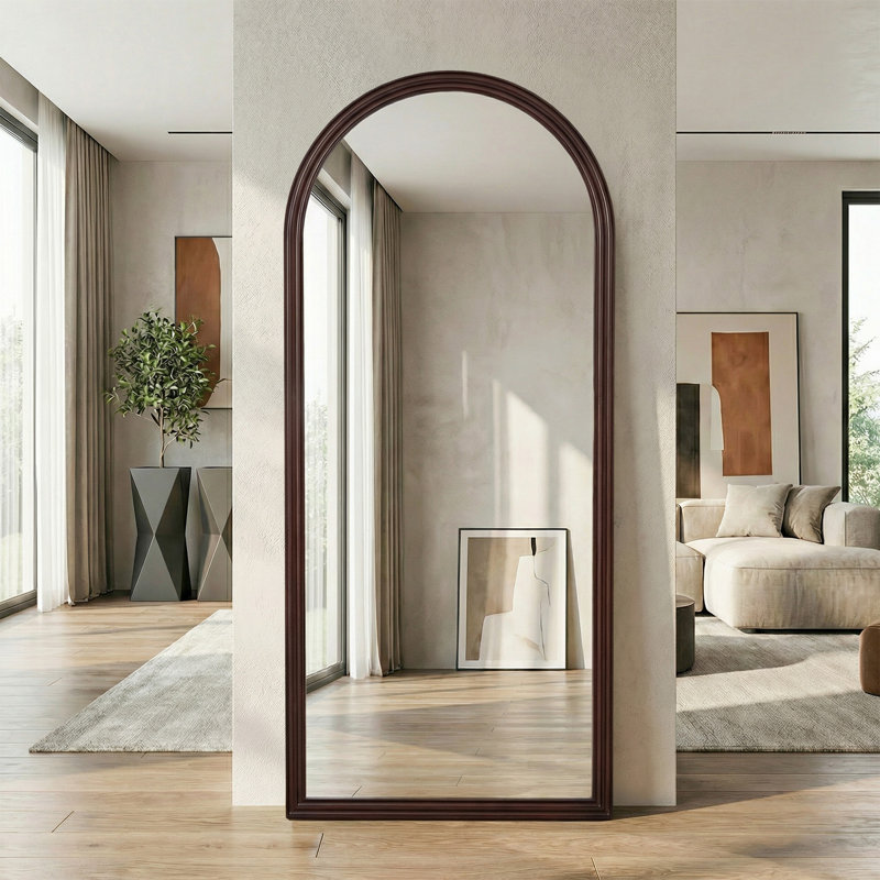 Miroir de plancher en bois massif l 31,5 po x H 71 po