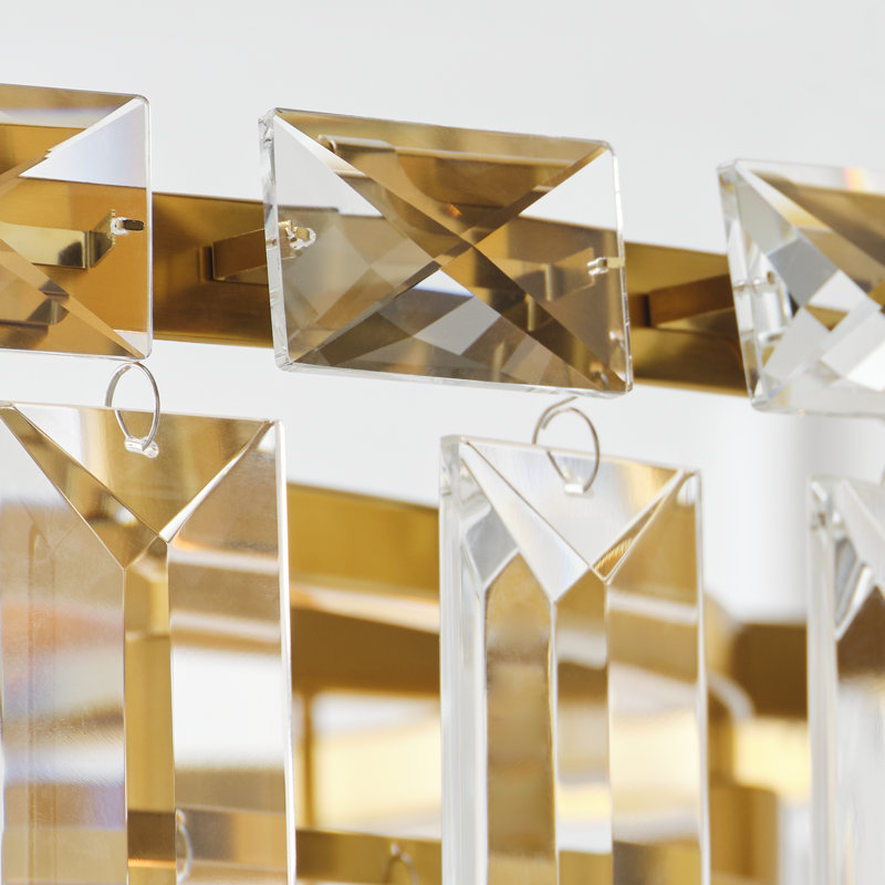 Arden Chandelier, Burnished Brass, 18.75" H x 32.88" W x 32.88" D