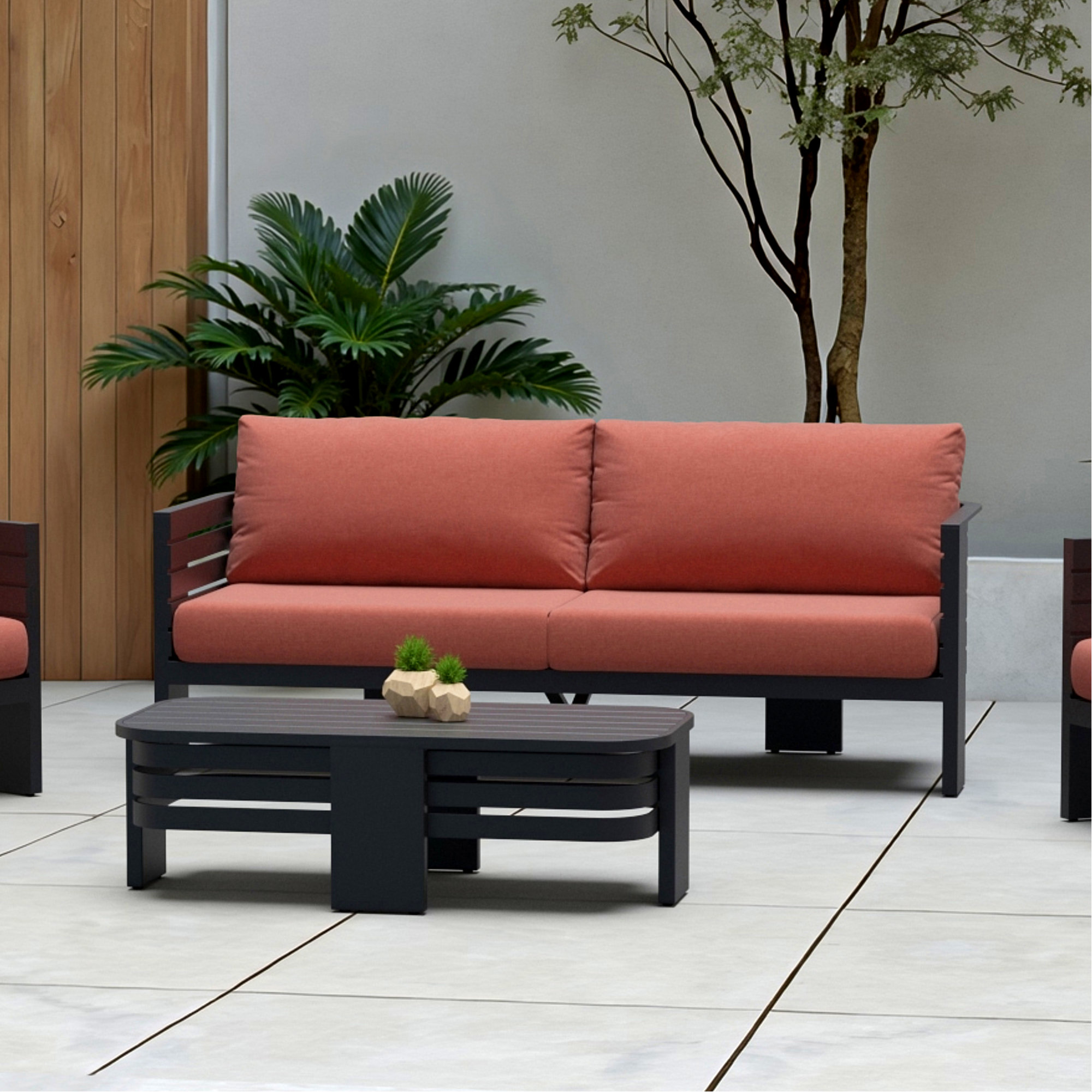 Ari 80In Outdoor Patio Sofa, Play Adobe