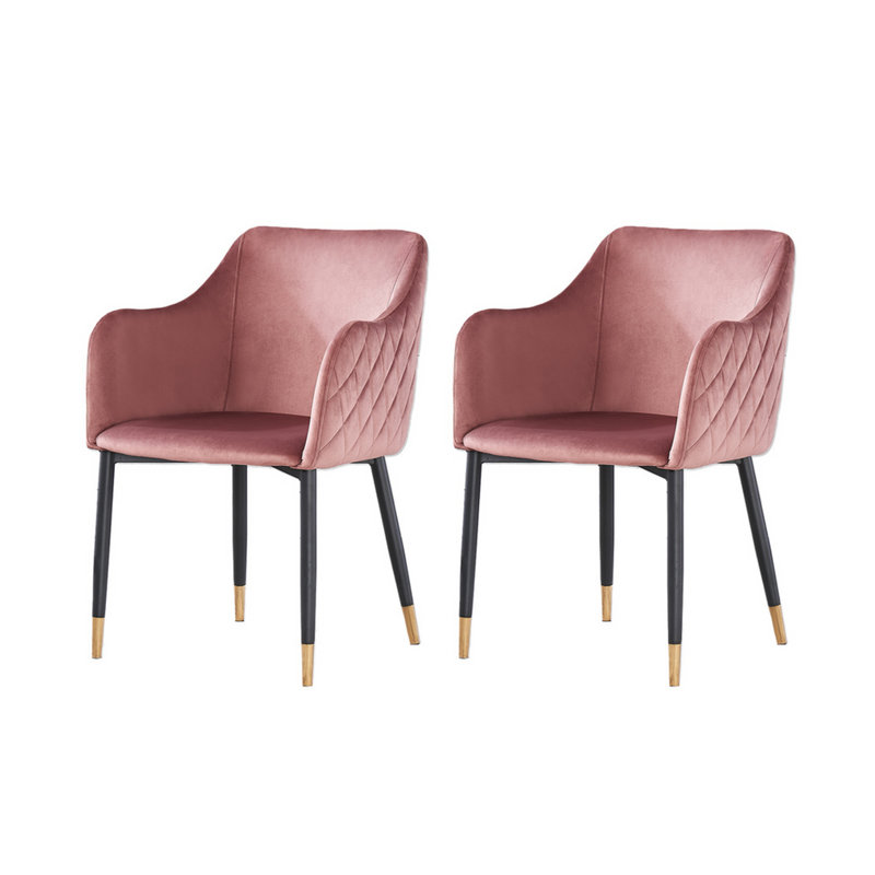 Wallaceton Velvet Armchair, Pink, 2