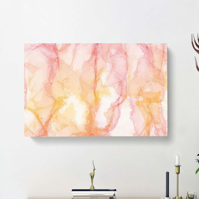 Vibes Of Fire In Abstract - Wrapped Canvas Painting, 50cm H x 76cm W x 3cm D