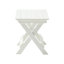 Table et chaise de bistro pliables blanches Hips, 2 chaises pour le confort et le style extérieur, intérieur rectangulaire