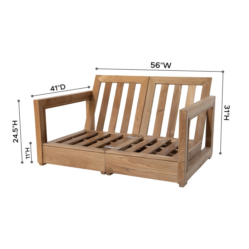 Armillia Outdoor 2 - Seat Loveseat, Camel