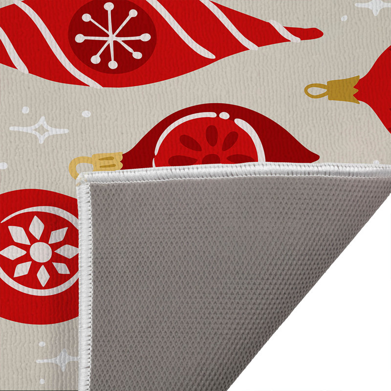 Tapis de bain Ornaments Holiday, Ivoire ivoire, Simple - L 24 po x l 17 po