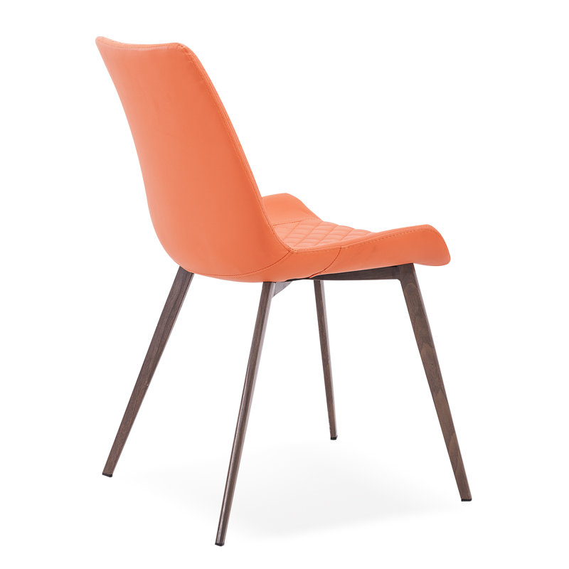 Albieri 18.5'' H Upholstered Side Chair, Orange/Brown
